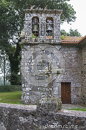Romanesque church in Galicia Spain Stock Photo